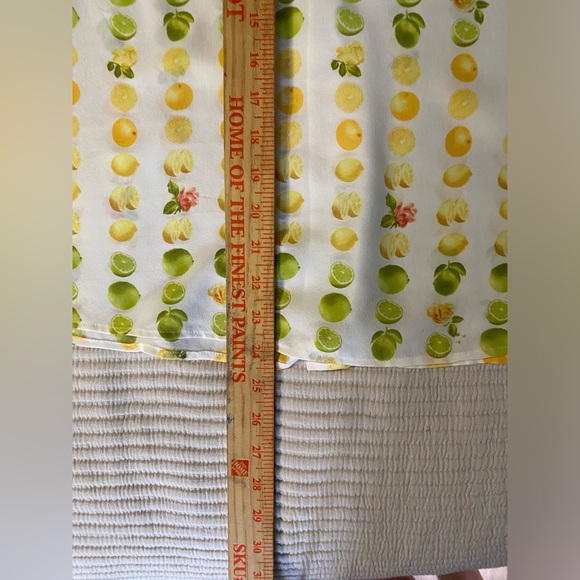 Equipment Femme 100% Silk Button Down Tank Dickey Citrus Lemons Limes Roses L - Picture 9 of 9